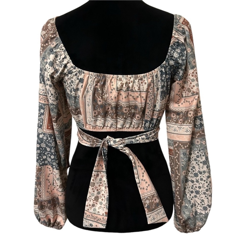 ALTAR'D STATE NWT Boho Patchwork Balloon Sleeve T… - image 8